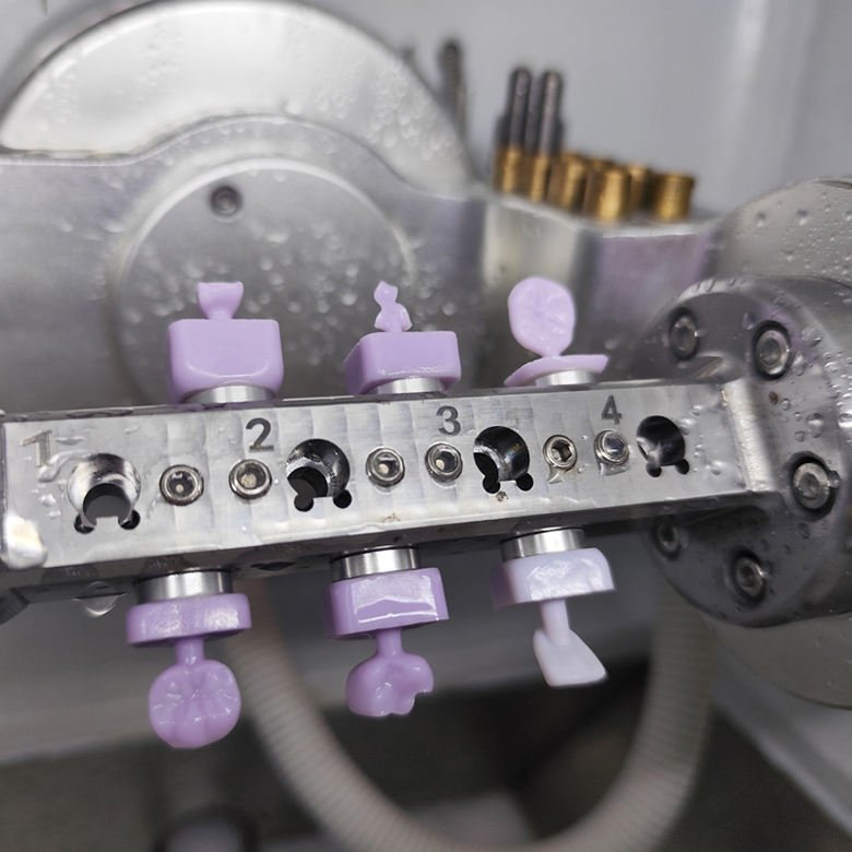 Lithium Disilicated veneer fabricated in wet dental milling unit